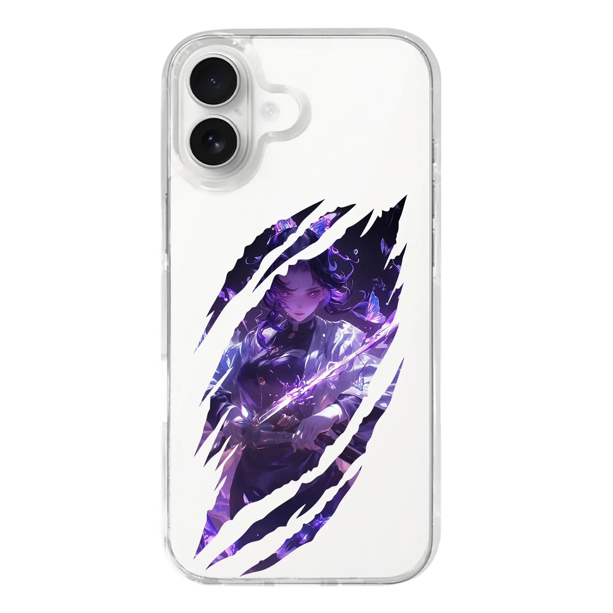 鬼滅の刃 グッズ,胡蝶 しのぶ - iPhone 17シリーズ 透明スマホケース – 薄型・耐衝撃・精密フィット保護カバー